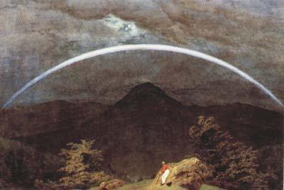 Caspar David Friedrich Mountain Landscape with Rainbow (mk10) oil painting image